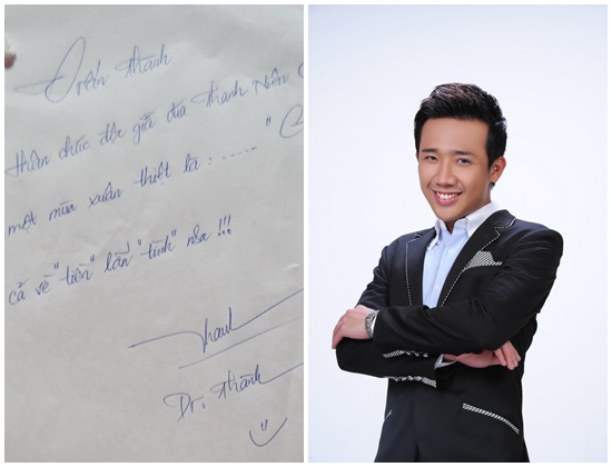 Chữ ký của MC Trấn Thành