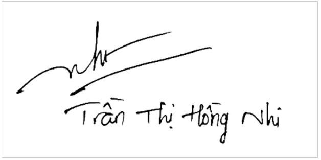 Chữ ký đẹp tên Nhi