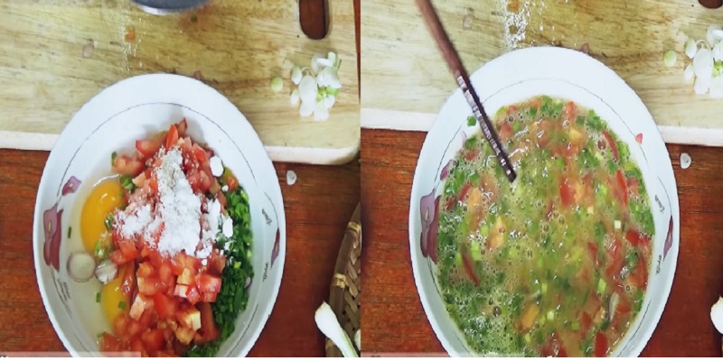 cách làm món trứng chiên cà chua 1
