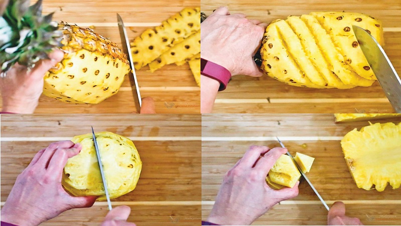 cách làm sinh tố dứa 1