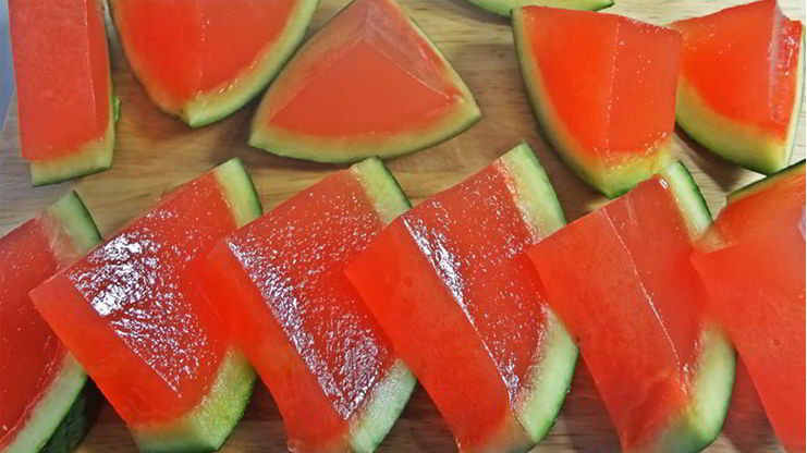 cách làm thạch rau câu dưa hấu