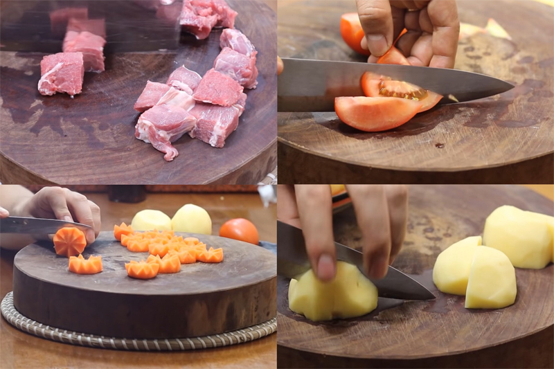 cách nấu bò hầm khoai tây 1