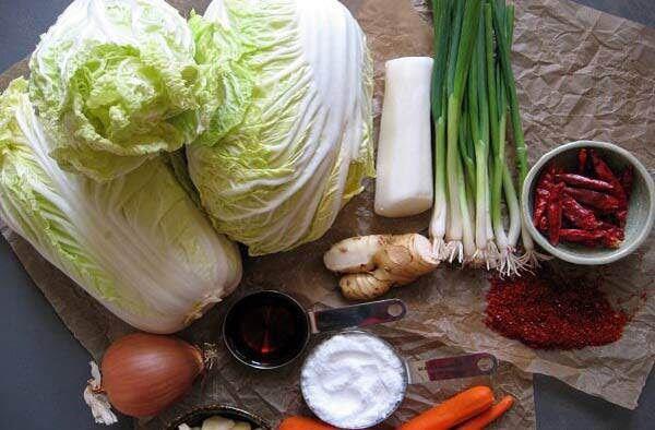 nguyên liệu làm kim chi cải thảo